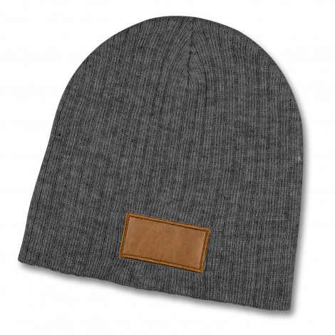 nebraska-heather-cable-knit-beanie-with-patch - Image 3