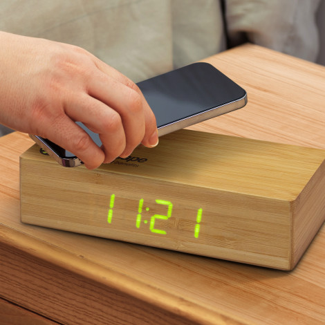 bamboo-wireless-charging-clock - Image 5