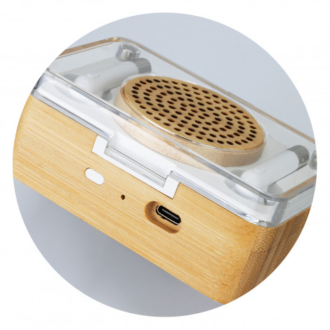 bamboo-wireless-speaker-earbud-set - Image 5