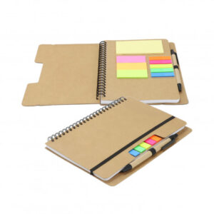 kraft-notebook-with-notes-and-flags